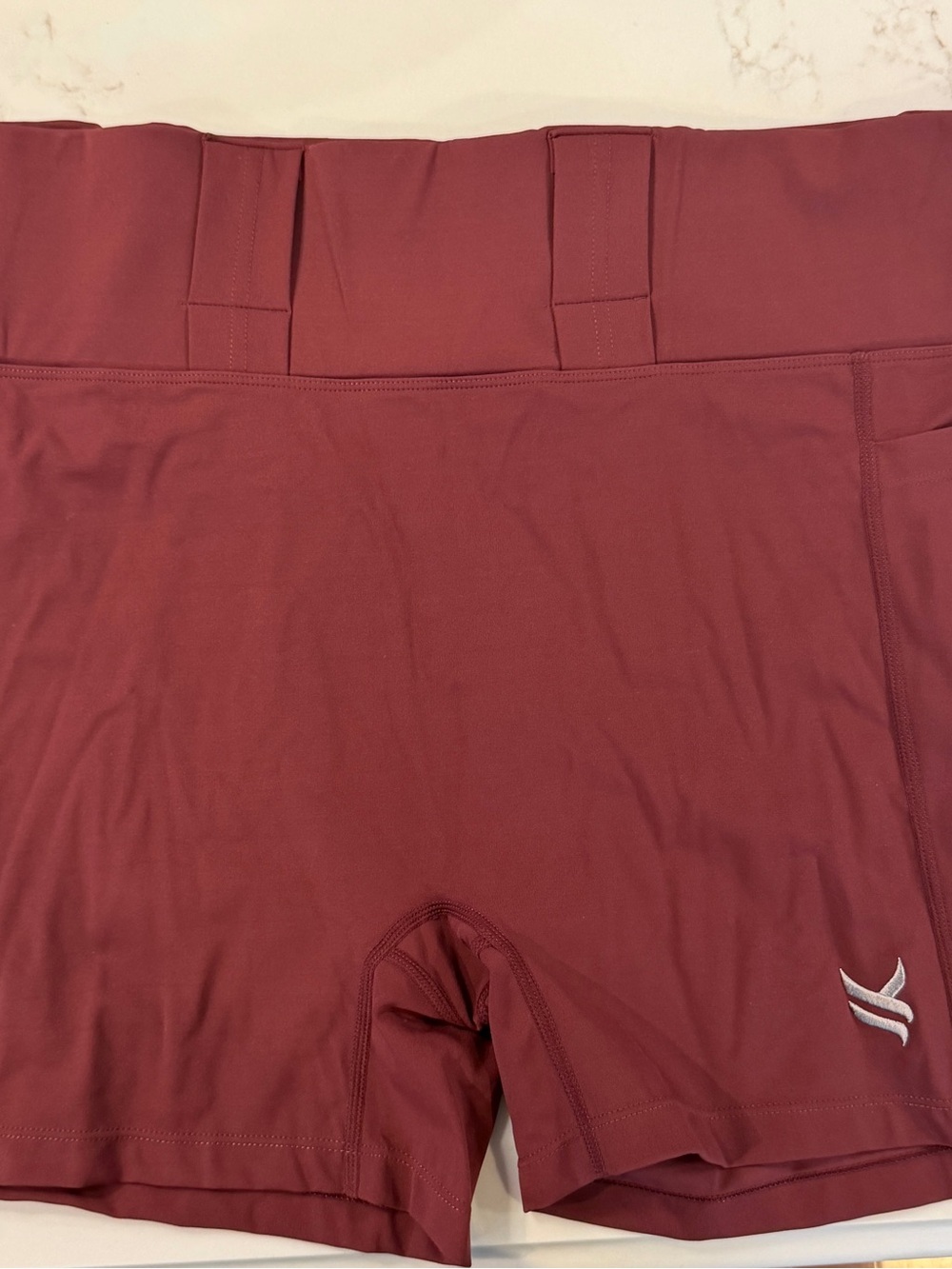 Vakandi conceal carry Athletic Shorts in Maroon with Reflective Logo
